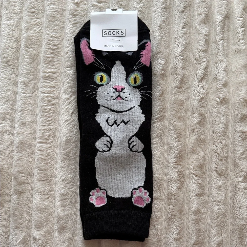Cat Design Socks Set - Multicolor